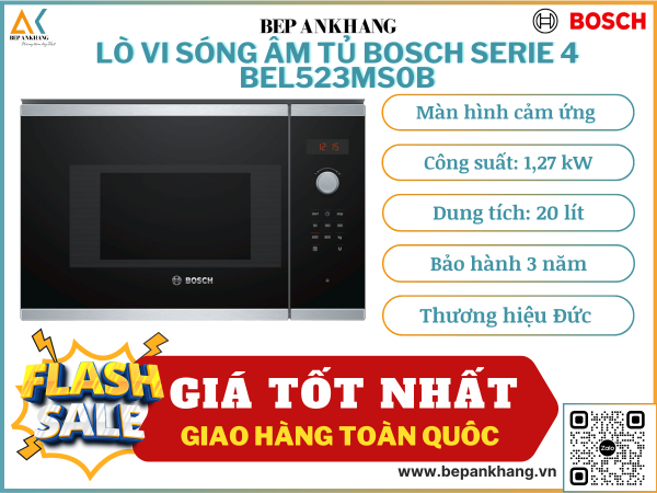 Lò vi sóng âm tủ Bosch BEL523MS0B - serie 4